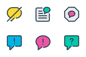 Message de discussion Vol-2 Pack d'Icônes