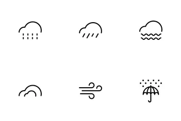 Météo (contour) Pack d'Icônes