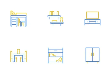 Meubles et décoration d'intérieur Pack d'Icônes