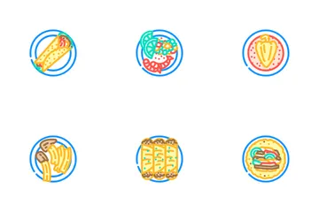 Mexican Cuisine Dinner Food Icon Pack