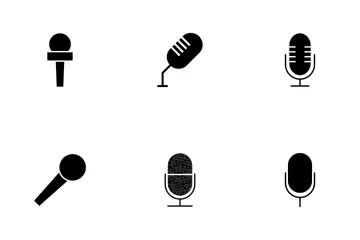 Mic Glyph Icon Pack