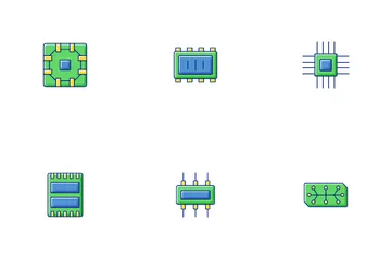 Microcircuitos Paquete de Iconos