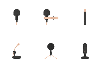 Microphones And Headphones Icon Pack
