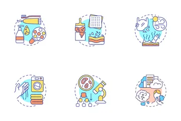 Microplásticos Paquete de Iconos