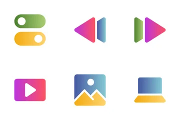 Meios de comunicação Icon Pack