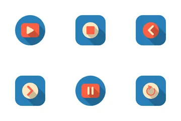 Meios de comunicação Icon Pack