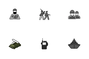 Militar parte 5 Paquete de Iconos