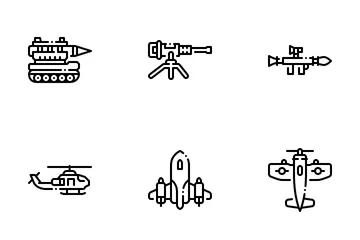 Militärische Waffe Symbolpack