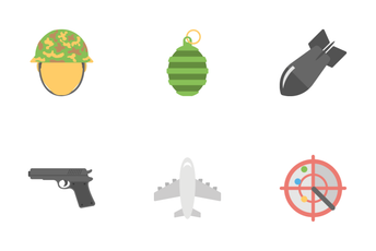 Military And Weapons Flat Icons  Icon Pack