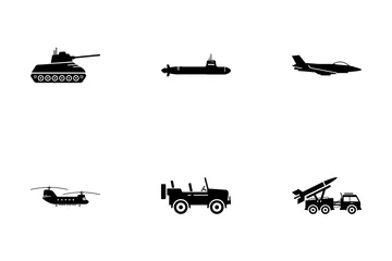Military Combat Vehicle Icon Pack