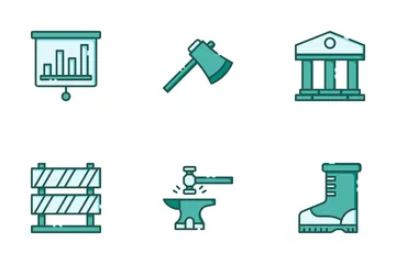 Mineração, Negócios e Comércio Pacote de Ícones