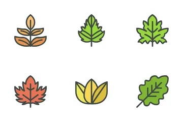 Minimale Blätter Symbolpack