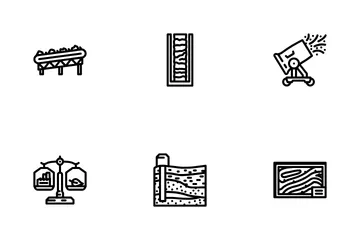Mining Engineer Industry Icon Pack