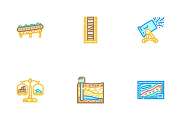 Mining Engineer Industry Icon Pack