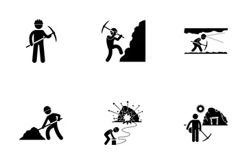 Mining Worker Icon Pack
