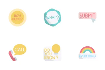 Miscellany Texts And Badges Icon Pack