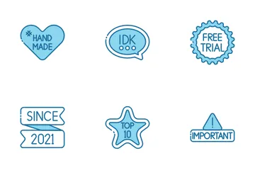 Miscellany Texts And Badges Icon Pack