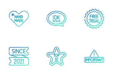 Miscellany Texts And Badges Icon Pack