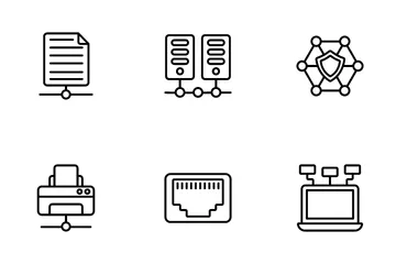 La mise en réseau Pack d'Icônes