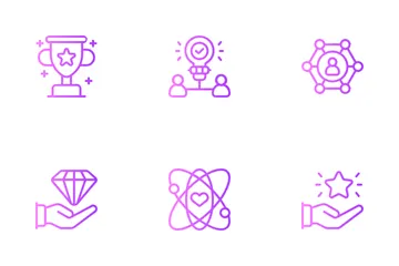 Mission Vision And Values Icon Pack