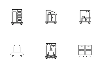 Möbel und Dekoration Symbolpack