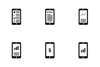 Mobile, Big Data Analytics Icon Pack