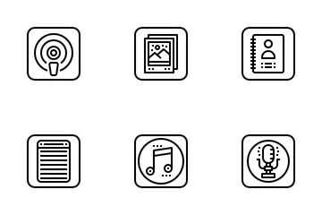 Mobile Applikation Icon Pack