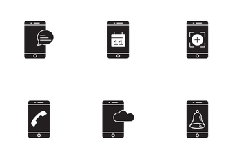 Mobile Apps Glyph Icon Pack