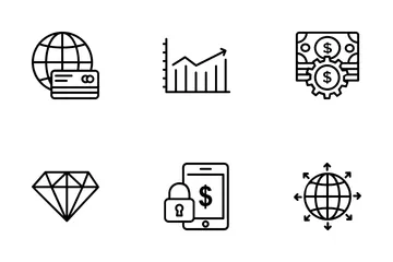 Mobile Banking And Pay Online Icon Pack