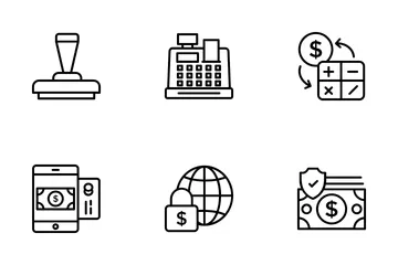 Mobile Banking And Pay Online Icon Pack