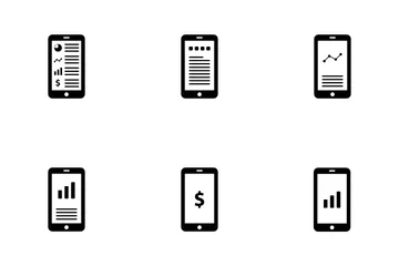 Mobile, Big Data Analytics Icon Pack