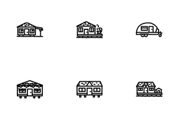 Mobile Home Trailer Icon Pack