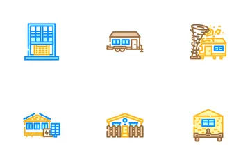 Mobile Home Trailer Icon Pack