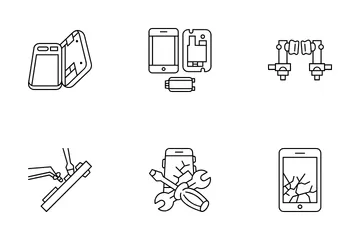 Mobile Phone Repairing Icon Pack