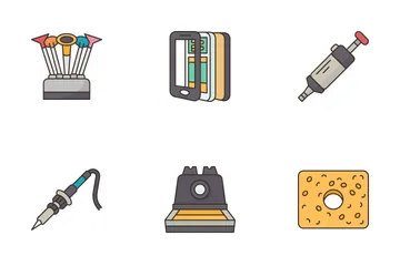 Mobile Phone Repairing Icon Pack