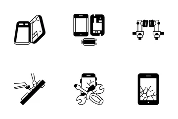 Mobile Phone Repairing Icon Pack