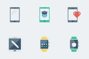 Mobile & Smart Devices Flat Icons Icon Pack