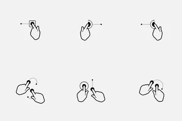 Mobile UX Touch Gesture Icon Pack