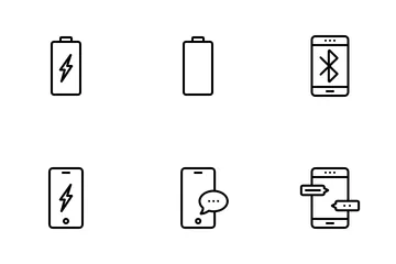 Mobiltechnologie-Linienpaket Symbolpack