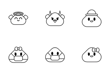 Mochi Emoticon Icon Pack