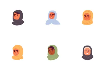 Moda musulmana Paquete de Iconos