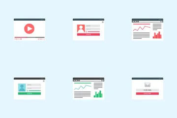 Modèles Web de thèmes sombres et clairs Pack d'Icônes