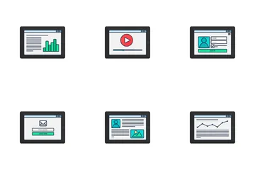 Modelos da Web para Tablet Pacote de Ícones