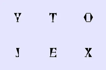 Modern Alphabet Iconography Icon Pack