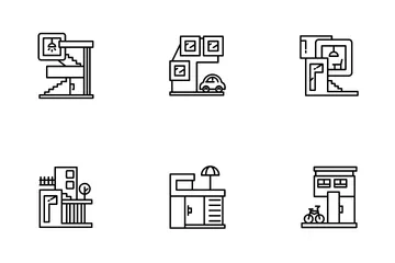 Modern Architecture Building Icon Pack
