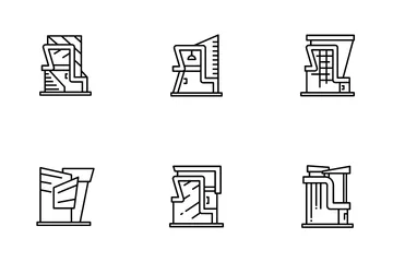 Modern Architecture Building Icon Pack