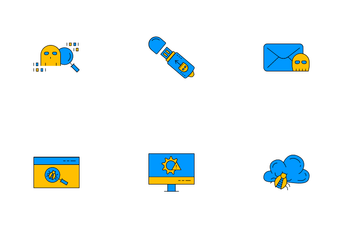 Modern Cyber Crime Icon Pack