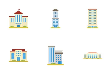 Modern Urban & Real Estate Building Icon Pack