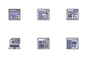 Modern Webpage Wireframe Icon Pack