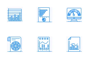Moderne Datenanalyse Icon Pack